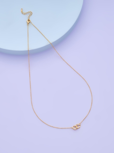 

Kushal's Fashion Jewellery Gold-Toned & White Copper Gold-Plated Necklace