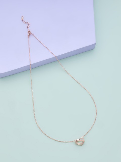 

Kushal's Fashion Jewellery Rose Gold & White Copper Rose Gold-Plated Chain