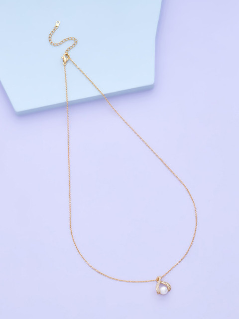 

Kushal's Fashion Jewellery Gold-Toned & White Copper Gold-Plated Antique Chain