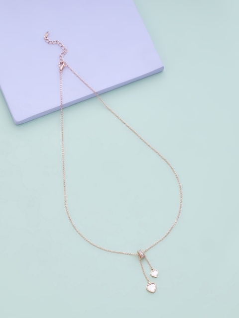 

Kushal's Fashion Jewellery Rose Gold & White Copper Rose Gold-Plated Chain
