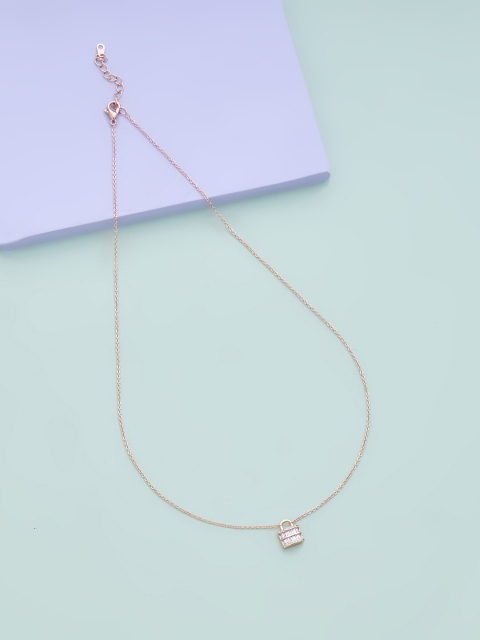 

Kushal's Fashion Jewellery Rose Gold & White Copper Rose Gold-Plated Chain