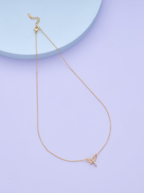 

Kushal's Fashion Jewellery Gold-Toned & White Copper Gold-Plated Chain