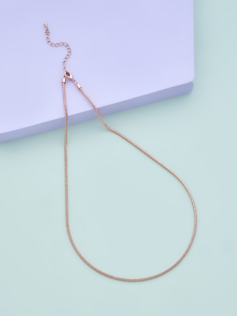 

Kushal's Fashion Jewellery Rose Gold Copper Rhodium-Plated Chain