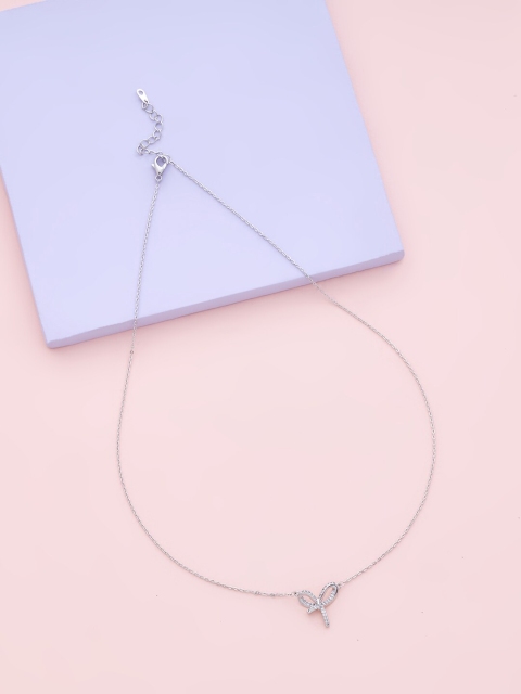 

Kushal's Fashion Jewellery Silver-Toned & White Copper Rhodium-Plated Chain
