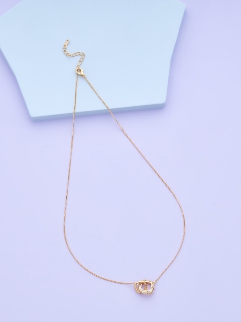 

Kushal's Fashion Jewellery Gold-Toned & White Copper Gold-Plated Chain