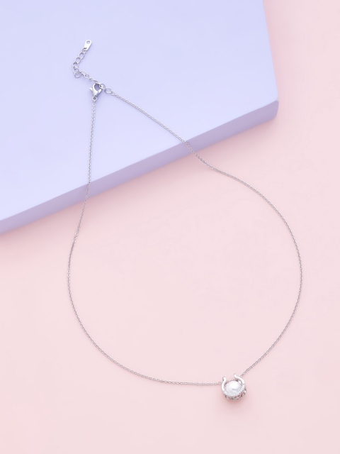 

Kushal's Fashion Jewellery Silver-Toned & White Copper Rhodium-Plated Chain