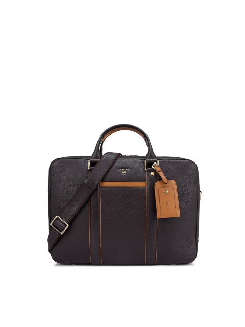 

Da Milano Men Brown & Tan Leather Laptop Bag