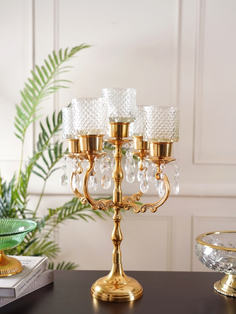 

Pure Home and Living Transparent Textured Hurricane Candle Holders