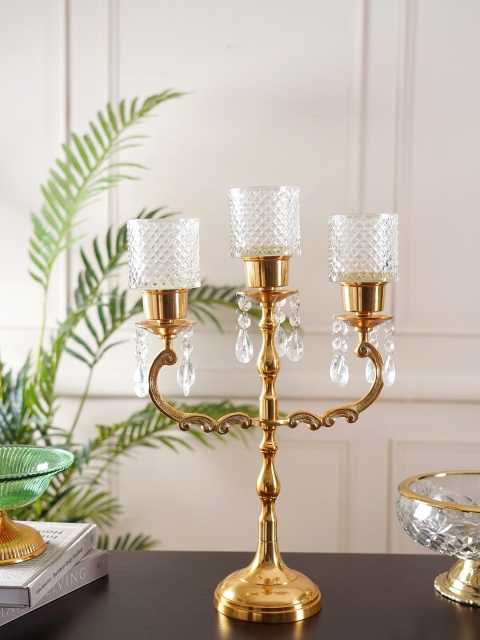 

Pure Home and Living Transparent Textured Candle Holders