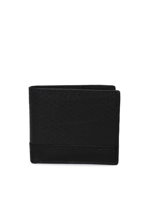 

INVICTUS Men Black Textured Two Fold Wallet