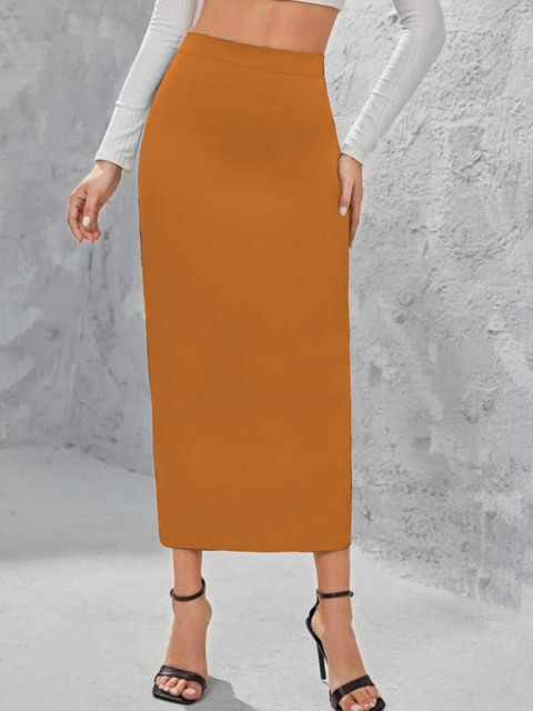 

Dream Beauty Fashion Women Yellow Solid Pencil Skirt