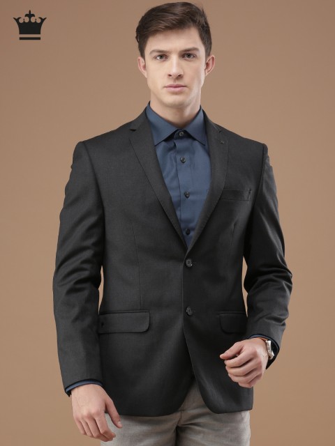 

Louis Philippe Charcoal Grey Ultra Fit Single-Breasted Blazer
