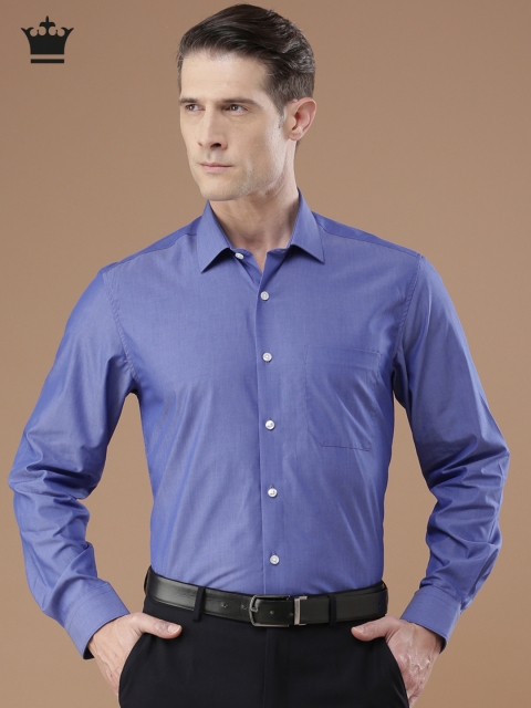 

Louis Philippe Men Blue Milano Slim Fit Solid Formal Shirt