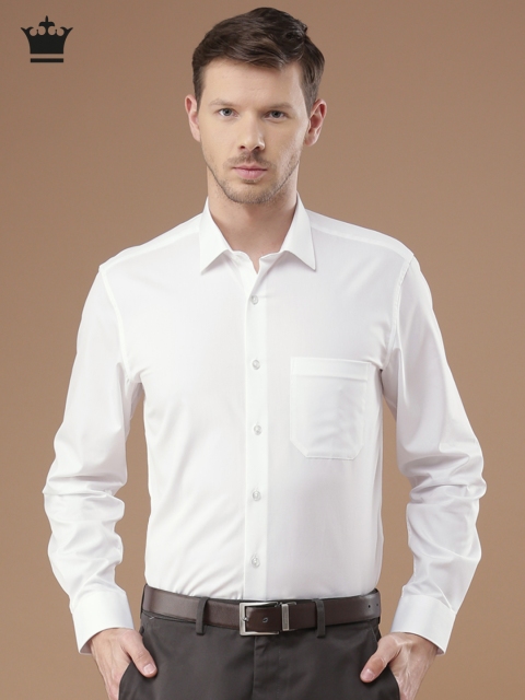 

Louis Philippe Men White Slim Fit Solid Formal Shirt