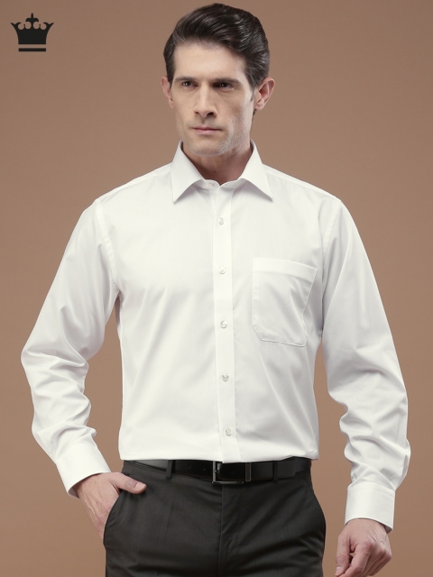 

Louis Philippe Men White Classic Fit Solid Formal Shirt