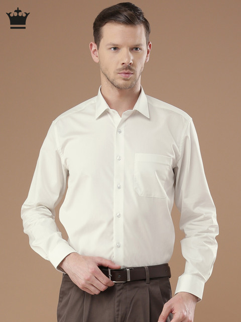 

Louis Philippe Men White Milano Regular Fit Solid Formal Shirt
