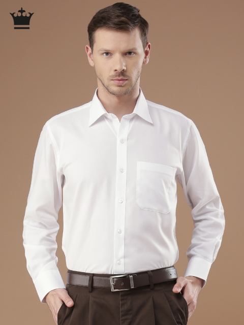 

Louis Philippe Men White Regular Fit Solid Formal Shirt