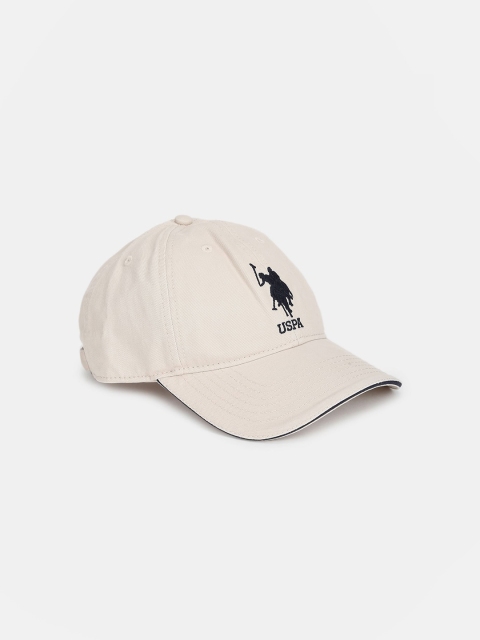 

U S Polo Assn Men Beige & Black Baseball Cap