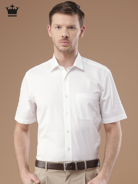 

Louis Philippe Men White Milano Fit Solid Formal Shirt