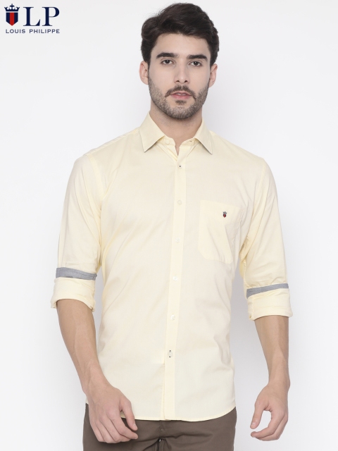 

Louis Philippe Sport Men Cream-Coloured Regular Fit Solid Casual Shirt