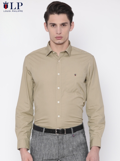 

Louis Philippe Sport Men Beige Tailored Fit Solid Casual Shirt