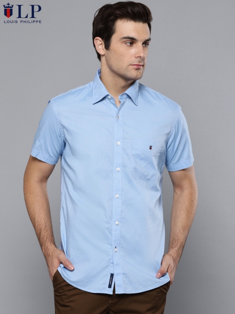

Louis Philippe Sport Men Blue Tailored Fit Solid Casual Shirt