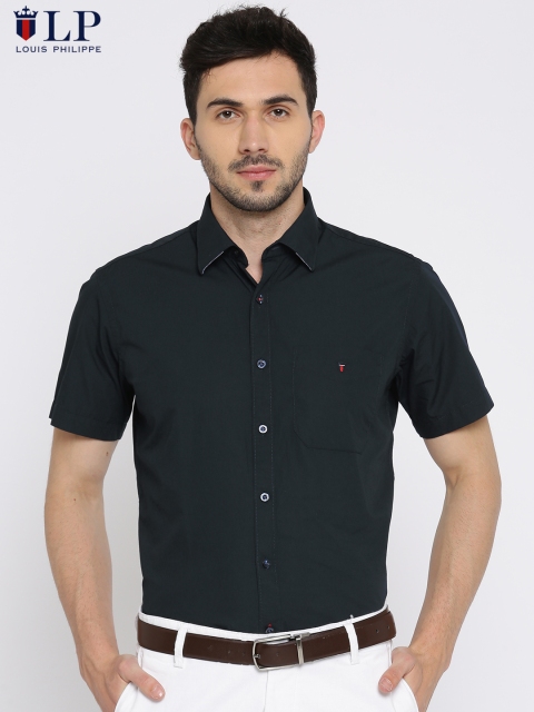 

Louis Philippe Sport Men Navy Tailored Fit Solid Casual Shirt, Navy blue