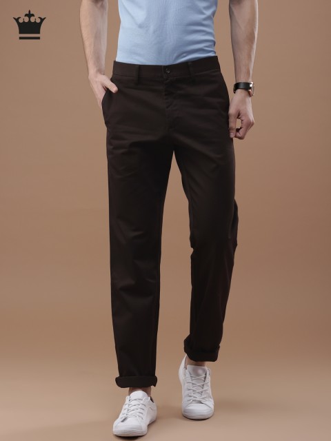 

Louis Philippe Men Brown Regular Fit Solid Regular Trousers