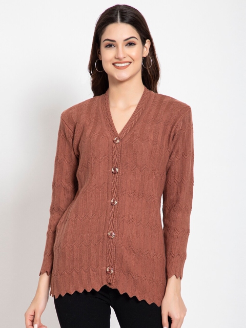 

TYSORT Women Brown Cardigan