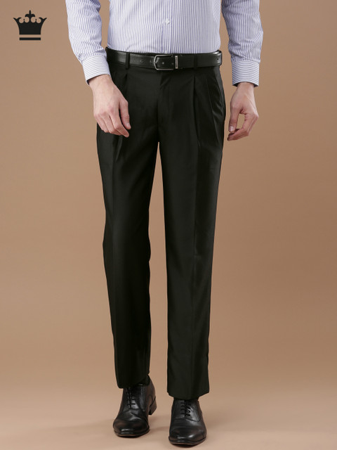 

Louis Philippe Men Black Classic Regular Fit Solid Formal Trousers