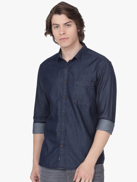

Voi Jeans Men Blue Slim Fit Denim Casual Shirt