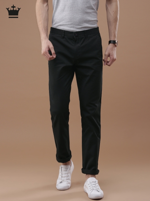 

Louis Philippe Sport Men Black Regular Fit Solid Chinos