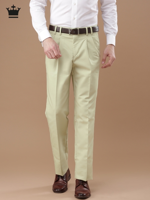 

Louis Philippe Men Beige Classic Regular Fit Solid Formal Trousers