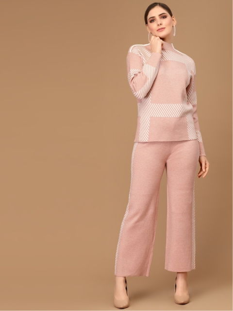 

Mafadeny Women Peach-Coloured Top With Palazzos