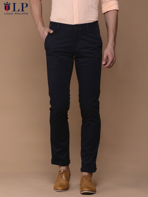 

Louis Philippe Sport Men Navy Blue Slim Fit Solid Chinos
