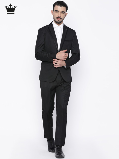 

Louis Philippe Black Single-Breasted Milano Fit Formal Suit