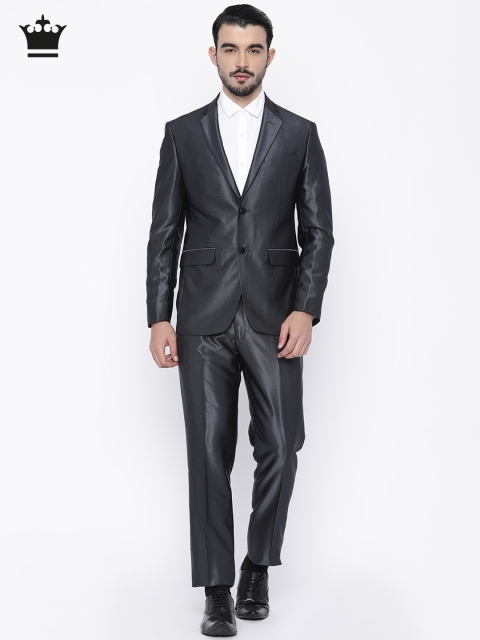 

Louis Philippe Grey Milano Fit Single-Breasted Formal Suit