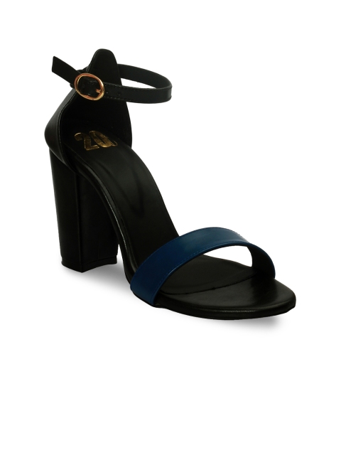 

20Dresses Women Black & Blue Colourblocked Block Heels