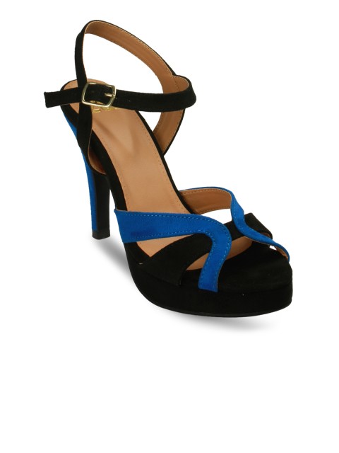 

20Dresses Women Black & Blue Colourblocked Peep-Toes