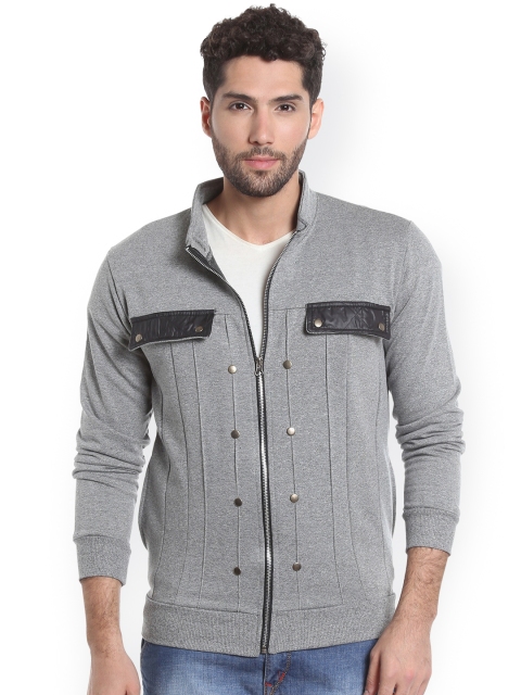 

Campus Sutra Men Grey Solid Jacket