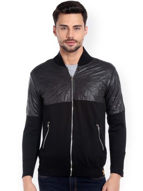 

Campus Sutra Men Black Solid Jacket