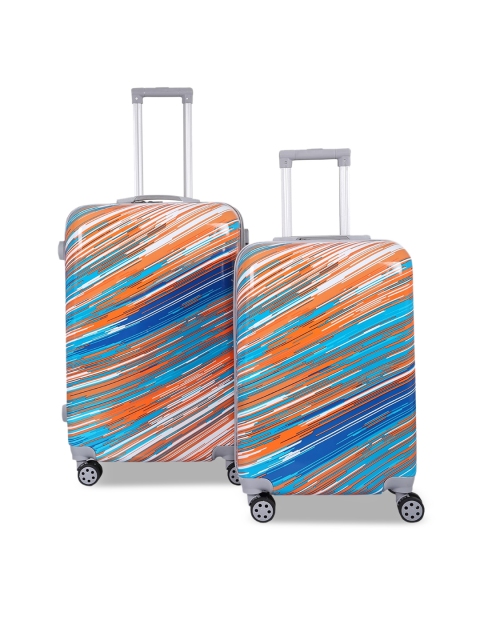 

Polo Class Set of 2 Orange Printed Hard-Sided Trolley Bag