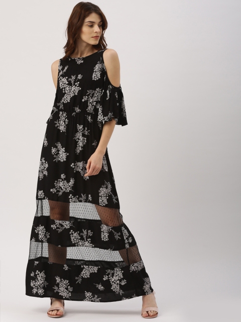 

all about you Women Black Printed Maxi Dress