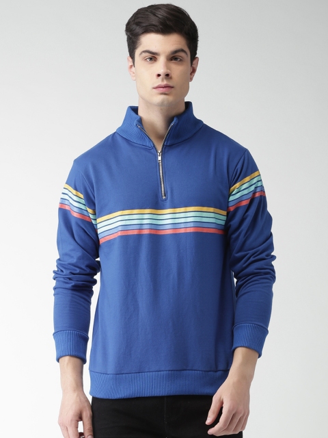 

Harvard Men Blue Striped Sweatshirt