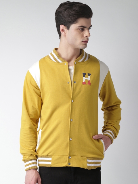 

Harvard Men Mustard Yellow Solid Sweatshirt
