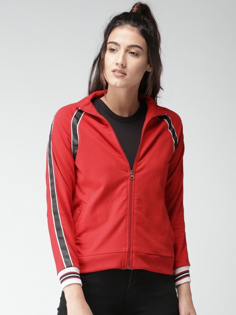 

Harvard Women Red Solid Sweatshirt