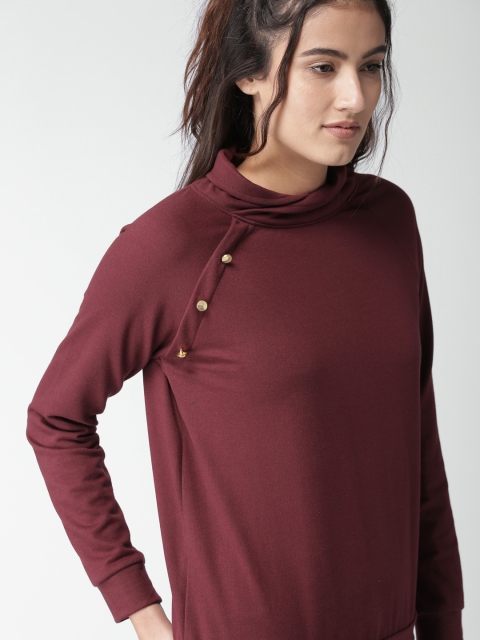 

Harvard Women Burgundy Solid Sweatshirt