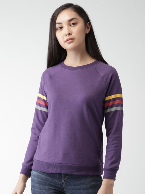 

Harvard Women Purple Solid Sweatshirt