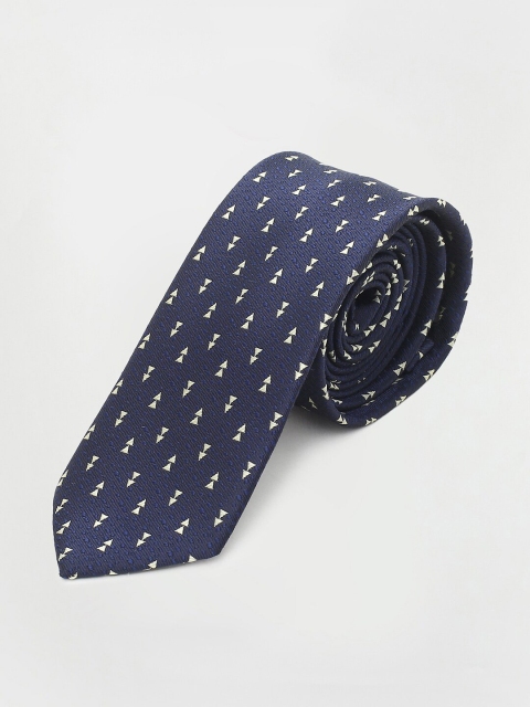 

CODE by Lifestyle Men Navy Blue & White Printed Broad Tie