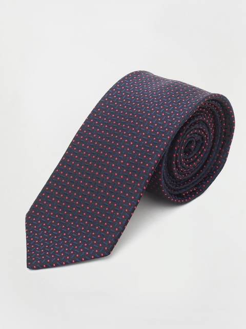

CODE by Lifestyle Men Black & Pink Woven Design Broad Tie